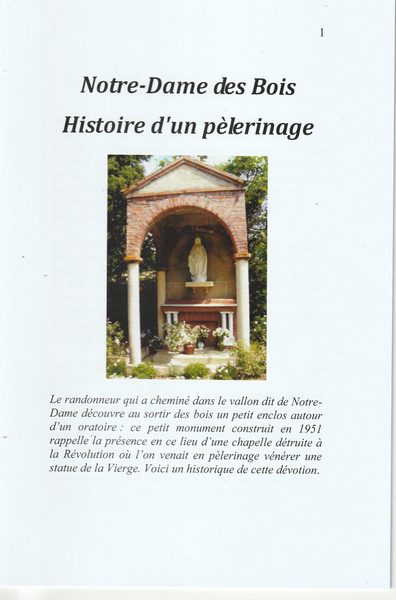 Notre-Dame des Bois, Histoire d’un pèlerinage